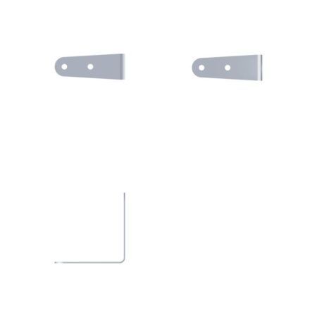 L-Winkel 65 mm x 24 mm, 4-Loch Ø 5 mm, Zink – Bild 3