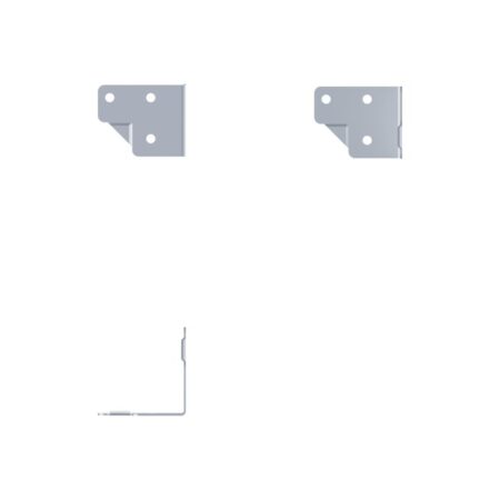 L-Winkel 51,5 mm x 42 mm, 30 mm gestuft, 6-Loch Ø 5 mm, Zink – Bild 2