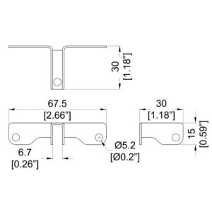 3-Wege-Trennstrebe für 6,5 mm starke Platten