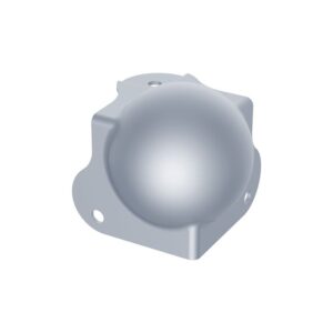 Kugelecke, mit 30 mm Versatz an einem Bein und 1,5 mm Radius