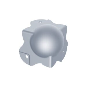 Kugelecke, groß, mit 30 mm Versatz und 0,5 mm Radius