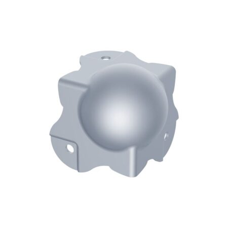 Kugelecke, groß, mit 30 mm Versatz und 0,5 mm Radius