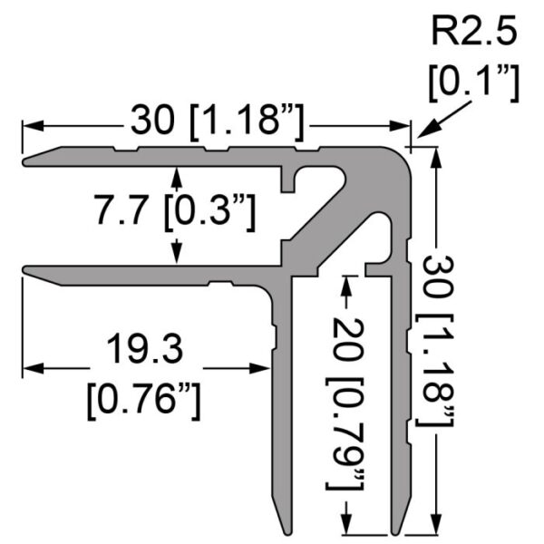 Schließprofil hybrid, 11mm, L=4000mm – Bild 2