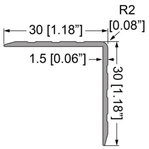 Kantenschutzprofil 30x30x1,5, L=4000mm