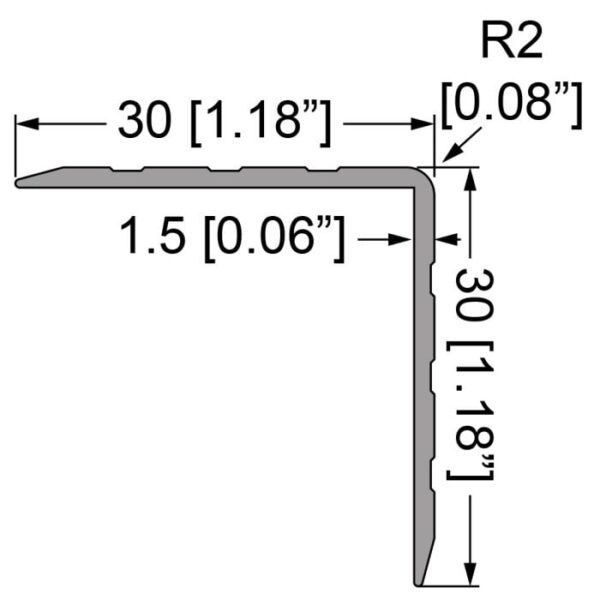 Kantenschutzprofil 30x30x1,5, L=4000mm – Bild 2