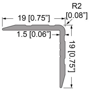 Kantenschutzprofil 20x20x1,5, L=4000mm