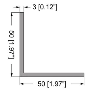 Winkelprofil 50x50x3, L=4000mm