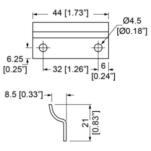 Scharnierband-Aufstellstop, Nickel