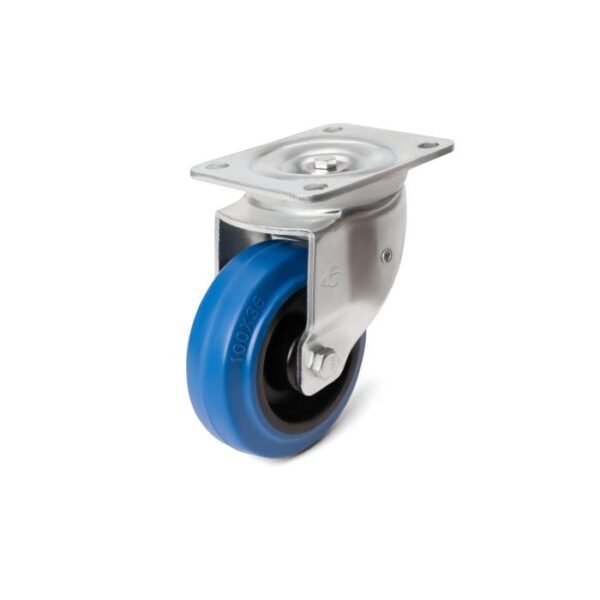 Lenkrolle 100mm, Automatik, blau, Penn Elcom – Bild 3