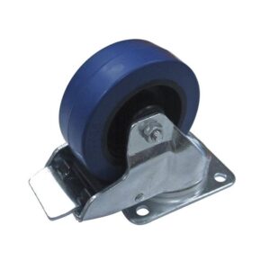 Lenkrolle 100mm, mit Stop, blau, Rollenbreite 36mm