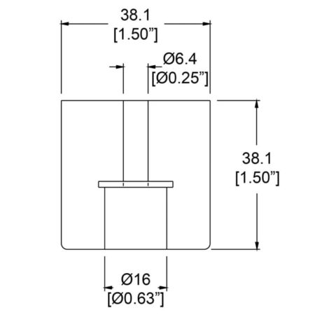 Gummifuß Ø38,1 mm x 38,1 mm, mit Stahleinlage, Schwarz – Bild 3